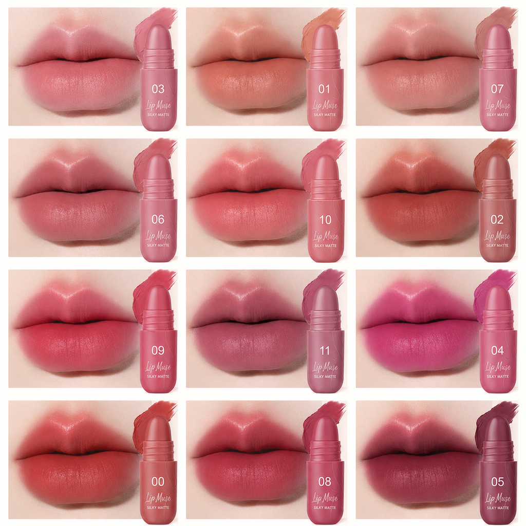 12-color capsule set mini Longlasting Matte lipstick