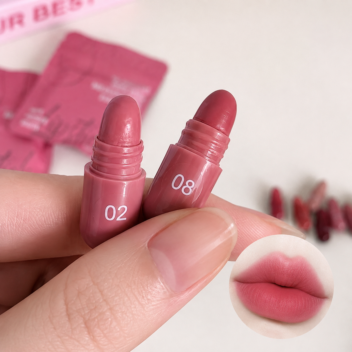 12-color capsule set mini Longlasting Matte lipstick
