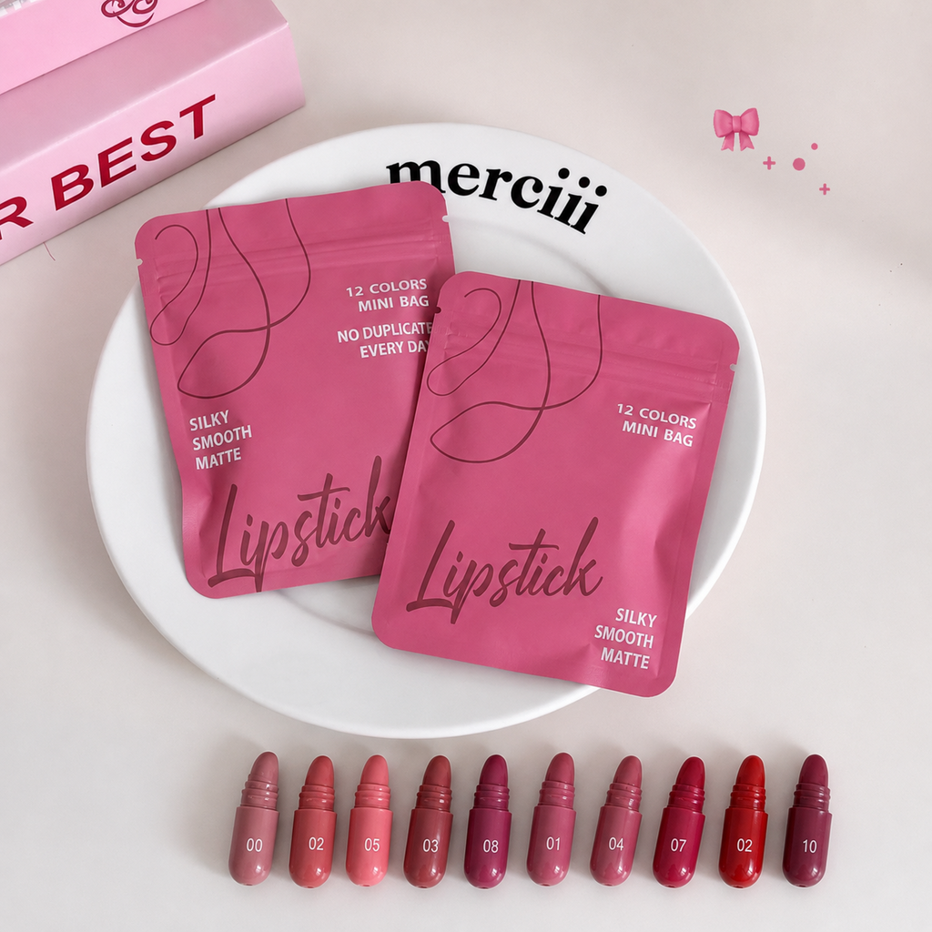 12-color capsule set mini Longlasting Matte lipstick